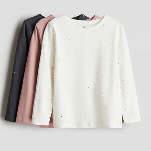 EUC H&M Girls Long Sleeve Shirts (3 Pack)